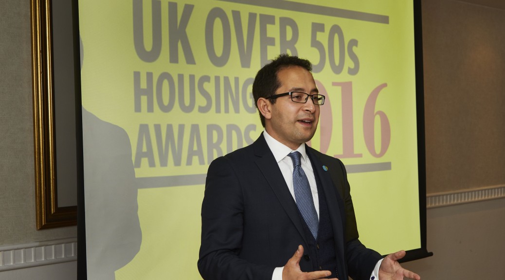 Penrose Care managing director Robert Stephenson-Padron addresses leaders of the UK health and social care sector at the UK Over 50s Housing Awards on March 20, 2017.