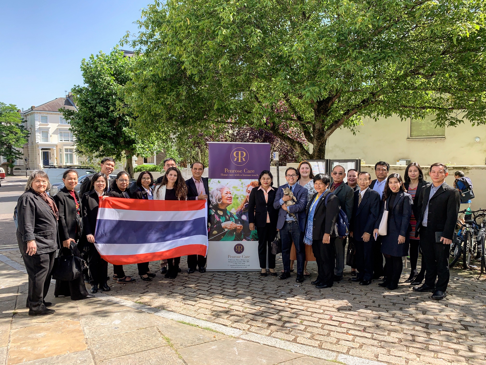 Thai delegation with Penrose Care management in Belsize Terrace